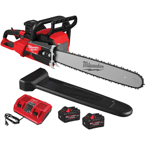 Fuel 20" Dual Battery Chainsaw Kit, Battery Powered, 5.8 HP Brunswick Fyr & Safety