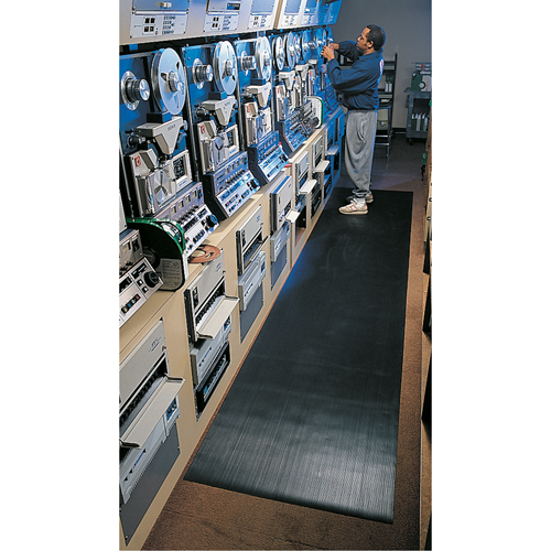 Tapis standard no 381, Ergonomique, 3' x 105' x 1/8", Noir Brunswick Fyr & Safety