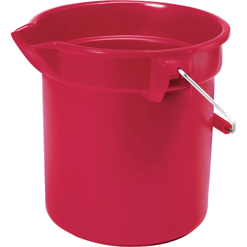 Seau Brute, Capacit&eacute; de 3.5 gal. US (14 pintes), Rouge Brunswick Fyr & Safety