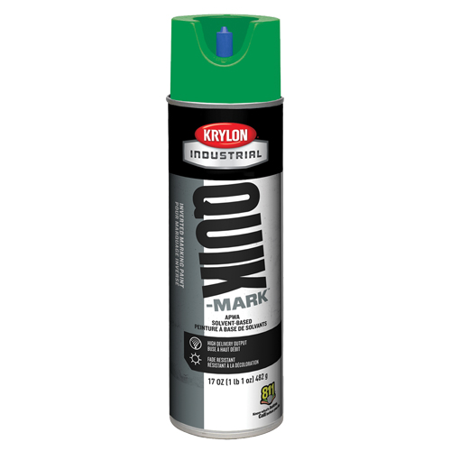 Peinture de marquage industrielle invers&eacute;e &agrave; base de solvant Quik-Mark, 17 oz, Canette a&eacute;rosol Brunswick Fyr & Safety