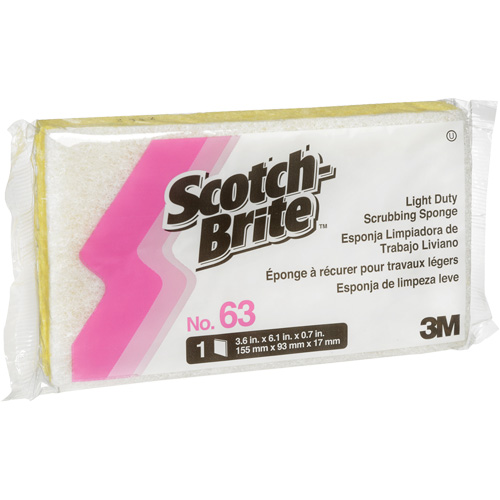 Scotch-Brite Light-Duty Scrub Sponge, Cellulose/Scrubbing, 3-1/2" W x 6" L Brunswick Fyr & Safety