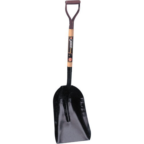 Grain & Coal Scoop Shovel, Wood, Tempered Steel Blade, D-Grip Handle, 27-3/4" Length Brunswick Fyr & Safety