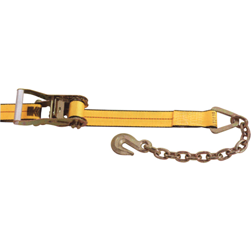 Ratchet Straps, Chain Anchor, 2" W x 30' L, 3335 lbs. (1513 kg) Working Load Limit Brunswick Fyr & Safety