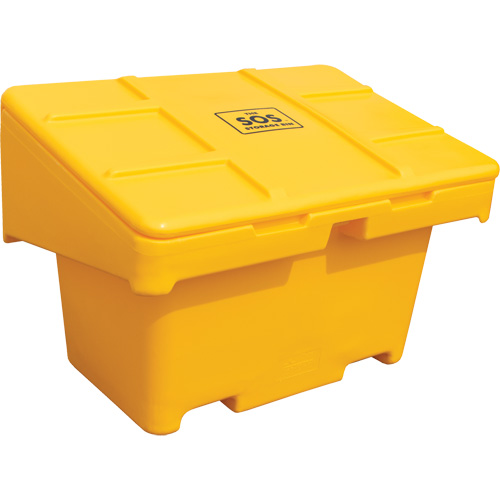 Salt Sand Container SOS, With Hasp, 42" x 29" x 30", 11 cu. Ft., Yellow Brunswick Fyr & Safety