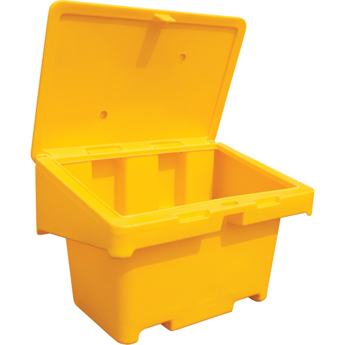 Salt Sand Container SOS, With Hasp, 42" x 29" x 30", 11 cu. Ft., Yellow Brunswick Fyr & Safety