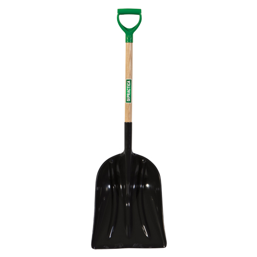 Grain & Coal Scoop Shovel, Wood, Polypropylene Blade, D-Grip Handle, 30-1/4" Length Brunswick Fyr & Safety