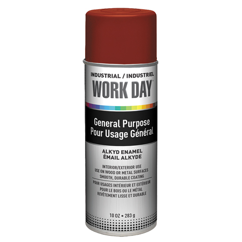 Industrial Work Day Paint, Red, Very Flat, 10 oz., Aerosol Can Brunswick Fyr & Safety