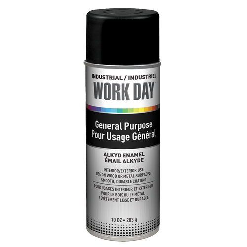 Industrial Work Day Paint, Black, Very Flat, 10 oz., Aerosol Can Brunswick Fyr & Safety