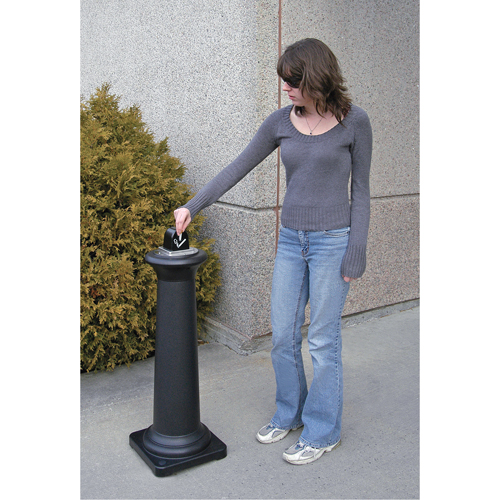 Groundskeeper Tuscan Cigarette Waste Collector, Free-Standing, Metal, 1 US gal. Capacity, 38-1/2" Height Brunswick Fyr & Safety