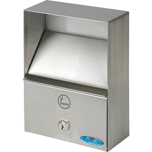 Smoking Receptacles, Wall-Mount, Stainless Steel, 1 Litres Capacity, 9" Height Brunswick Fyr & Safety