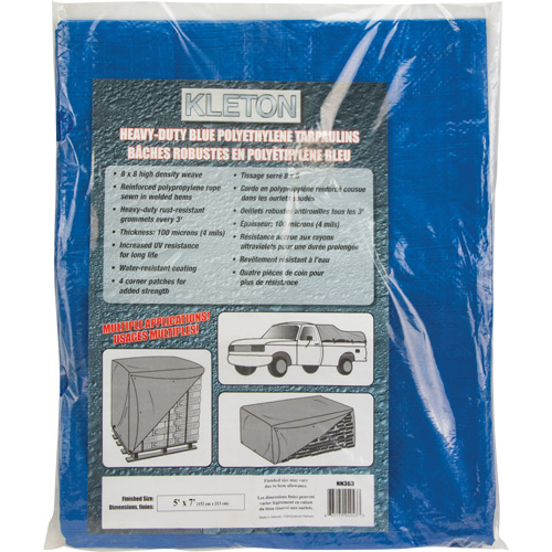 Tarp, Standard Duty, Blue, 7' x 5' x 4 mils Brunswick Fyr & Safety