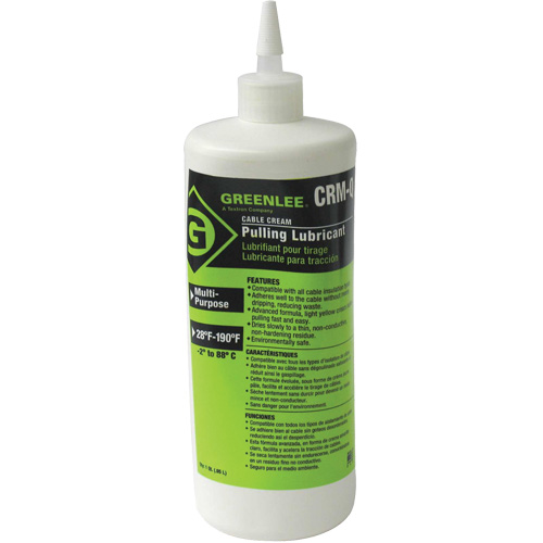 Lubrifiant en cr&egrave;me pour tirage de c&acirc;ble, Bouteille pressable Brunswick Fyr & Safety