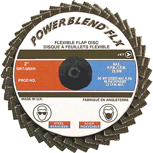 Powerblend FLX Roll-On Flap Disc, 3" x 120 Grit, Zirconia Alumina Brunswick Fyr & Safety