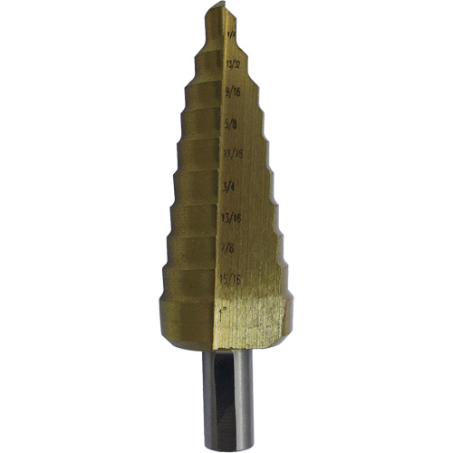 Foret &eacute;tag&eacute; M35 de premi&egrave;re qualit&eacute; JET-KUT Super, 3/16" - 1/2", Incr&eacute;ments de 1/16", Acier rapide Brunswick Fyr & Safety