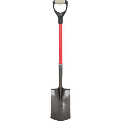 Heavy-Duty Shovels, Fibreglass, Carbon Steel Blade, D-Grip Handle, 30-1/2" Long Brunswick Fyr & Safety