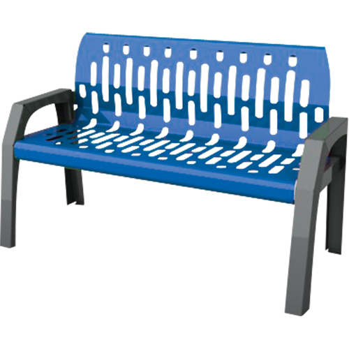 Bancs Stream, Acier, 48" lo x 25" la x 34" h, Bleu Brunswick Fyr & Safety