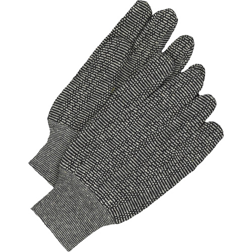 Classic Jersey Gloves, One Size, Salt & Pepper, Unlined, Knit Wrist Brunswick Fyr & Safety