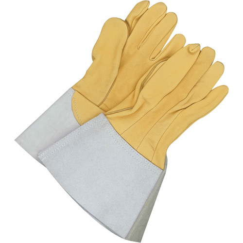 Gants de soudage &agrave; l'arc TIG en cuir de daim retourn&eacute; Gander Brand, Cuir fleur de daim, Taille 9 Brunswick Fyr & Safety