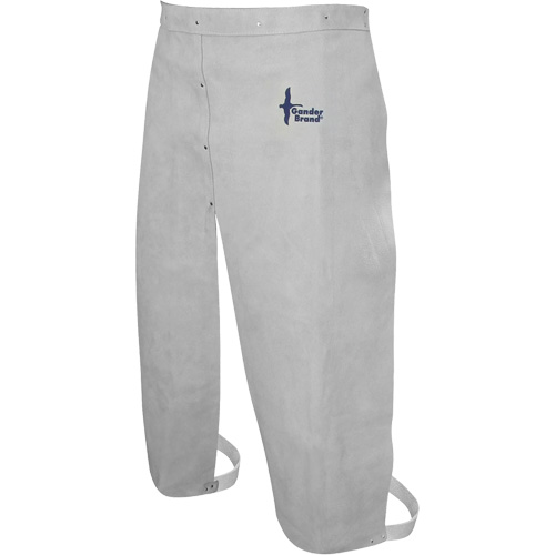 Leather Welding Apron, Split-Leg Waist, 32" L, Pearl Grey Brunswick Fyr & Safety