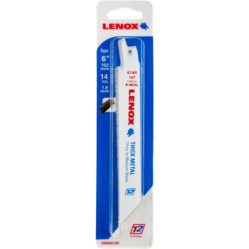 Lame de scie alternative &eacute;paisse pour le m&eacute;tal, Bim&eacute;tal, 14 Dents par pouce, 6" lo x 3/4" la Brunswick Fyr & Safety