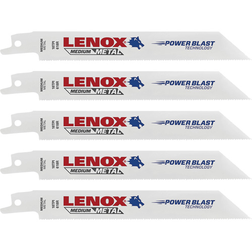 Lames de scie &agrave; m&eacute;taux, Bim&eacute;tal, 18 Dents par pouce, 6" lo x 3/4" la Brunswick Fyr & Safety