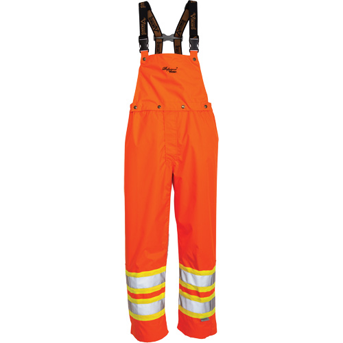 Journeyman&reg; 300D Bib Pants, Polyester, Large, High Visibility Orange Brunswick Fyr & Safety