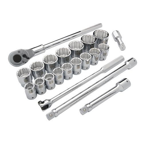 SAE Socket Set, 21 Pcs, 3/4" Drive Size Brunswick Fyr & Safety