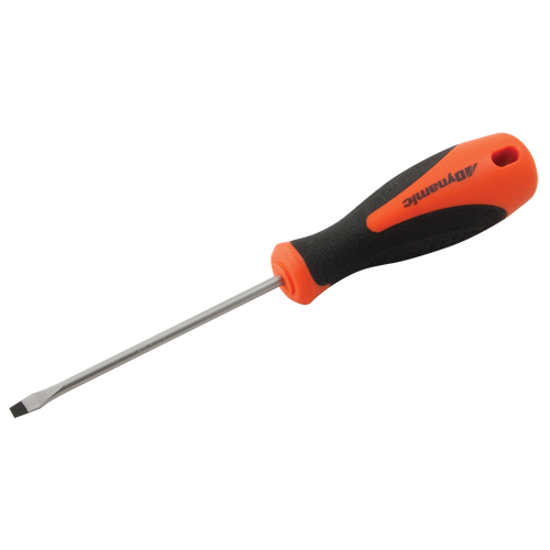Slotted Screwdriver, 5/32" Tip, Round, 8" L, Cushion Grip Handle Brunswick Fyr & Safety