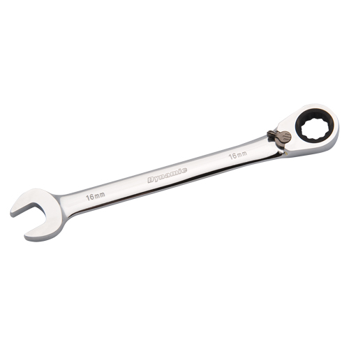 Reversible Combination Ratcheting Wrench, 12 Point, 8mm, Chrome Finish Brunswick Fyr & Safety