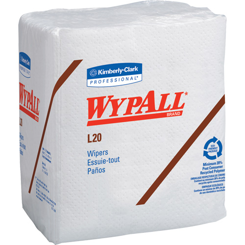 Serviettes jetables L20 WypAll, Tout usage, 12-1/2" lo x 12" la Brunswick Fyr & Safety