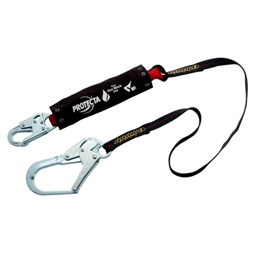 PRO Shock-Absorbing Lanyard, 6', Snap Hook Center, Snap Hook Leg Ends, Kevlar&reg; Brunswick Fyr & Safety