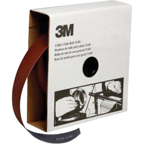 Rouleau de toile abrasive utilitaire, Oxyde d'aluminium, 2" la x 150' lo, Grain P400 Brunswick Fyr & Safety