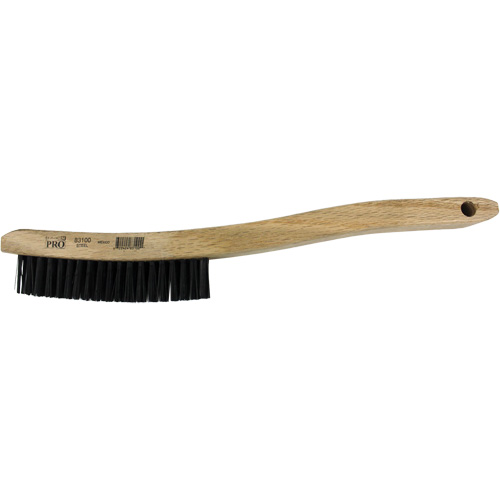 Brosse de nettoyage &eacute;conomique &agrave; manche courb&eacute;, Laiton, 3 x 19 rangs de fils, Longueur 13-3/4" Brunswick Fyr & Safety