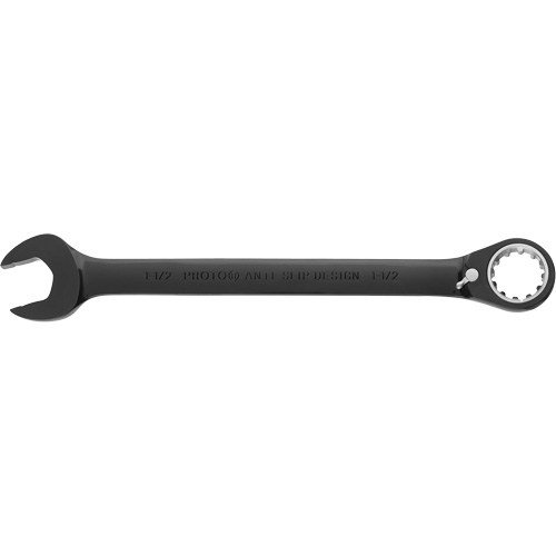 Reversible Combination Ratchet Wrench, 4/6/12 Point, 1-1/2", Black/Chrome Finish Brunswick Fyr & Safety
