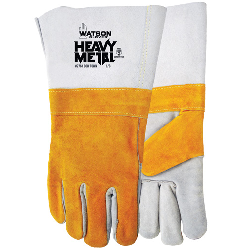 Cow Town Flame-Resistant Gloves, Split Cowhide, Size Large Brunswick Fyr & Safety