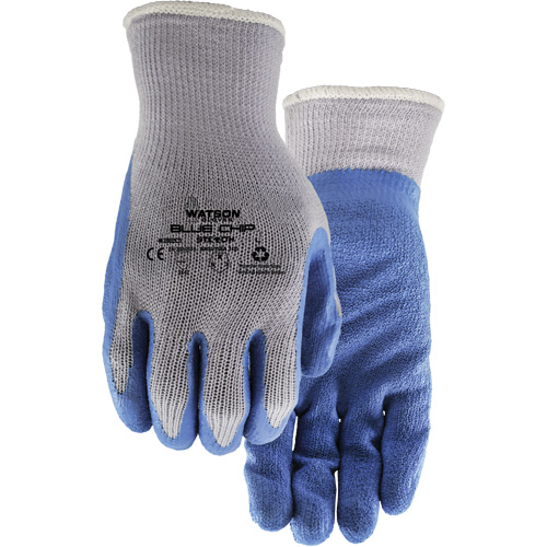 Stealth Blue Chip Coated Gloves, Large, Rubber Latex Coating, 10 Gauge, Polyester Shell Brunswick Fyr & Safety