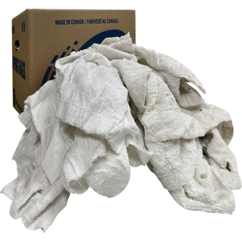 Wiper Rags Box, Terrycloth, White, 10 lbs. Brunswick Fyr & Safety