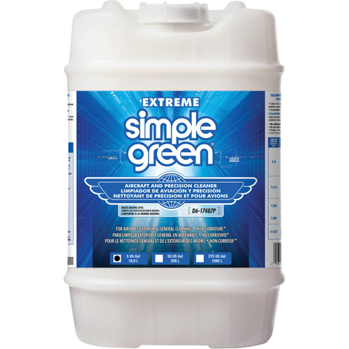 Produit nettoyant de pr&eacute;cision et pour a&eacute;ronefs Extreme Simple Green, 5 gal., Cruche Brunswick Fyr & Safety