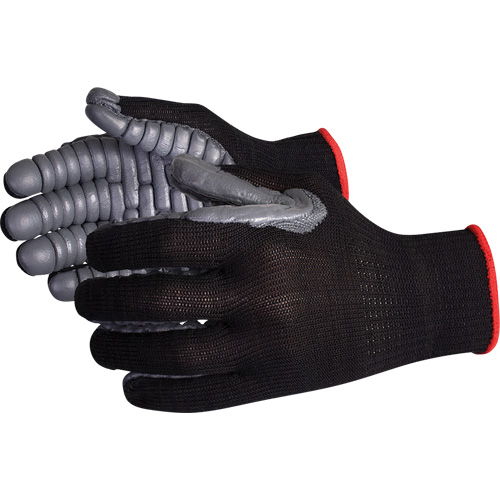 Gants antivibrations &agrave; doigts complets Vibrastop, Taille Grand, Paume Synth&eacute;tique Brunswick Fyr & Safety