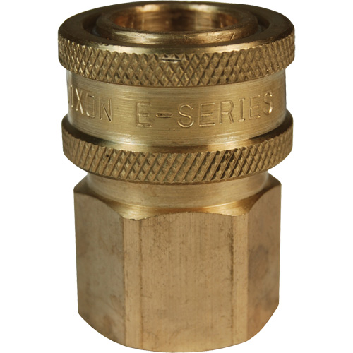 DQC E-Series Straight-Through Interchange Coupler, Brass, 3/4", Female NPTF, 1700 PSI Brunswick Fyr & Safety