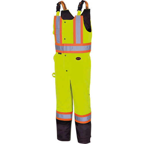 5041BB Waterproof Quilted Bib Pants, Polyester, Large, High Visibility Lime-Yellow Brunswick Fyr & Safety