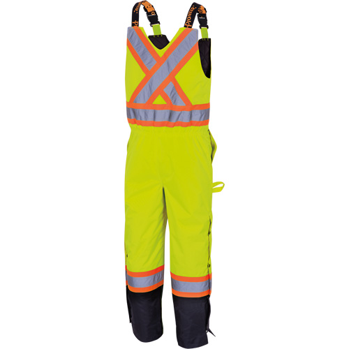 5041BB Waterproof Quilted Bib Pants, Polyester, Large, High Visibility Lime-Yellow Brunswick Fyr & Safety