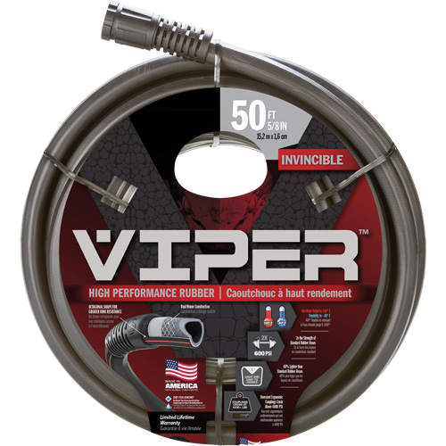 Tuyau haute performance Viper, Caoutchouc, 5/8" dia x 50' Brunswick Fyr & Safety