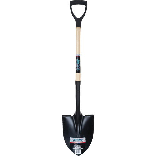 Round Point Shovel, Tempered Steel Blade, Hardwood, D-Grip Handle Brunswick Fyr & Safety