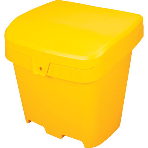 Bacs d'entreposage pour sel & sable, Avec Moraillon, 21" x 27" x 26", 4,24 pi³, Jaune Brunswick Fyr & Safety