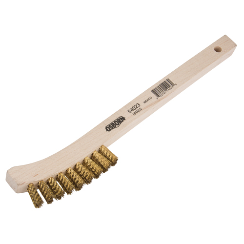 Petites brosses de nettoyage, Laiton, 2 x 9 rangs de fils, Longueur 8-5/8 Brunswick Fyr & Safety