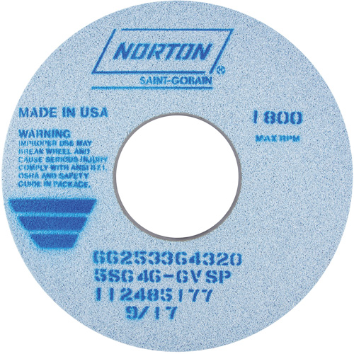 Meule vitrifi&eacute;e, type 01, C&eacute;ramique d'alumine, 14" x 1-1/2" Brunswick Fyr & Safety