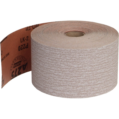 Rouleau de papier abrasif PSA sans chargement, Oxyde d'aluminium, 2-3/4" la x 135' lo, Grain 220 Brunswick Fyr & Safety