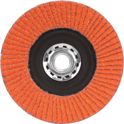 Flap Discs - Quick Trim SG Blaze R980P, 4-1/2" x 5/8"-11, Type 27, 40 Grit, Ceramic Brunswick Fyr & Safety