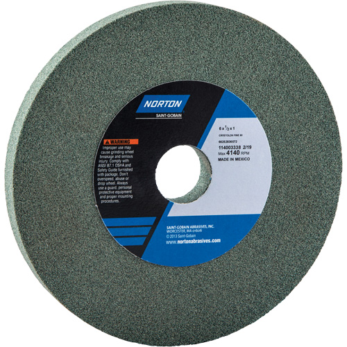 Bench Grinding Wheels - Gemini, 6" x 1/2", 1" Arbor Brunswick Fyr & Safety